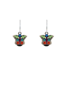 E264-MC Petite Butterfly Earrings-Multicolor