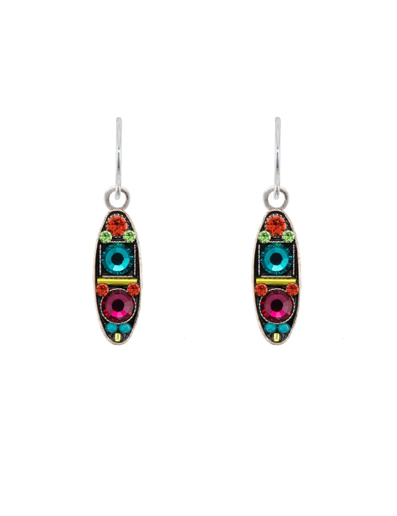 E273-MC La Dolce Vita Oval Earrings-Multicolor