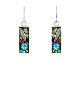 E59-MC Botanical Collection Pendant Earrings-Multicolor