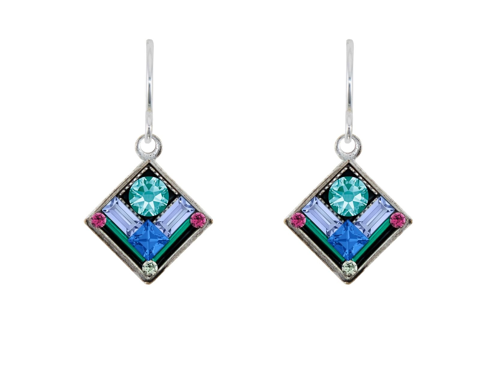 E7-LT Architectural Diamond Earrings