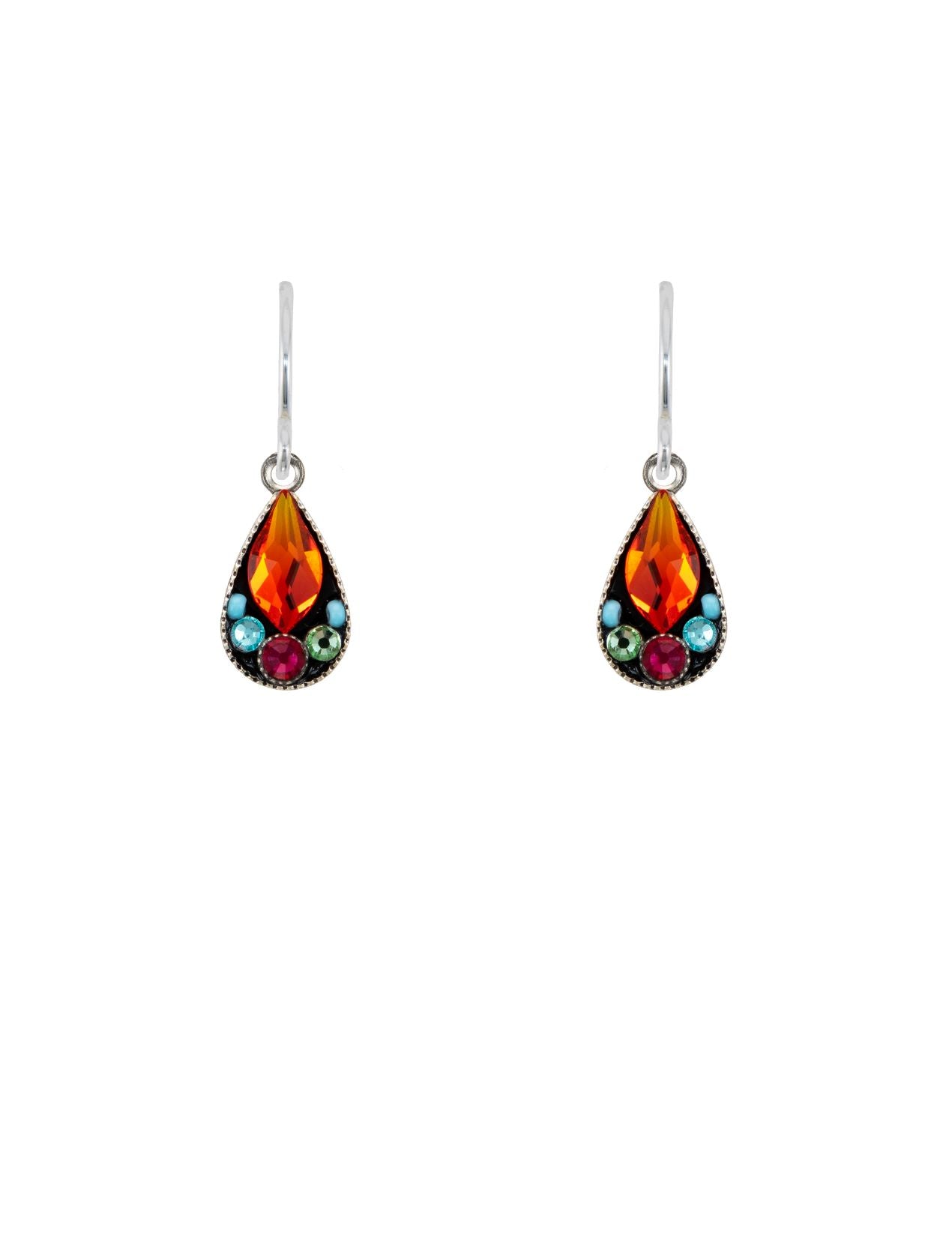 E9-MC Small Drop Earrings-Multicolor